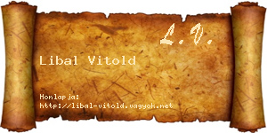 Libal Vitold névjegykártya